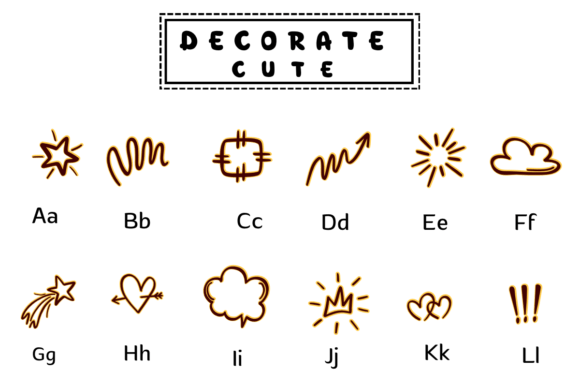Decorate Cute Font - Preview 1