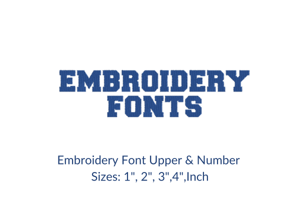 Freshman Font Embroidery Design