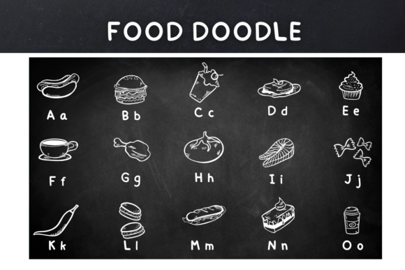 Food Doodle Font - Preview 6