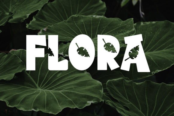 Green Nature Font PNG with transparent background - Preview 2