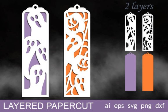 Halloween Bookmarks Svg Layered