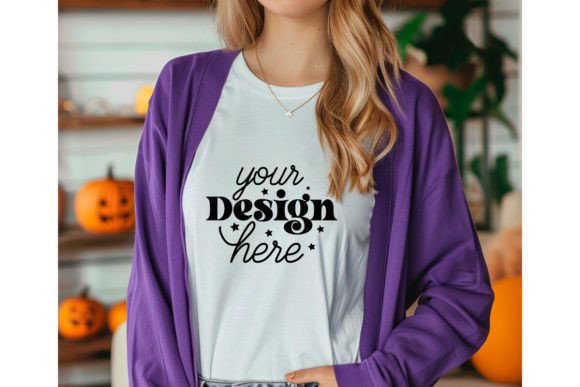 Halloween Women Mockup 12 Graphic T-Shirts By MockupMatrixStore