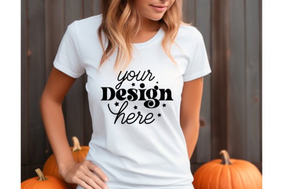 Halloween Women Mockup 47 Graphic T-Shirts By MockupMatrixStore