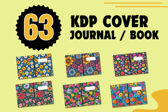 Floral KDP book cover design template for Canva