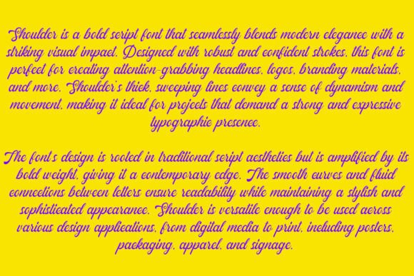 Shoulder Font PNG with transparent background - Preview 6