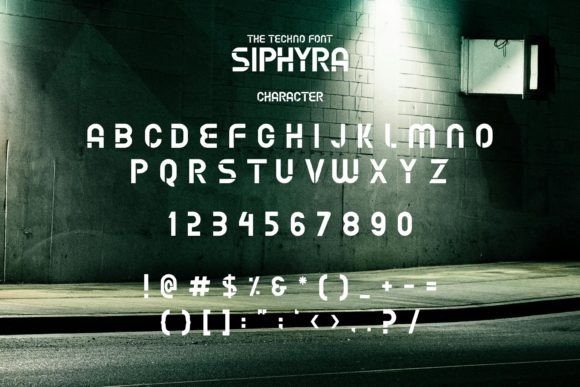 Siphyra Font PNG with transparent background - Preview 6