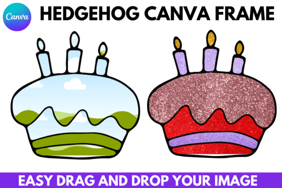 Birthday Cake Canva Frame Template
