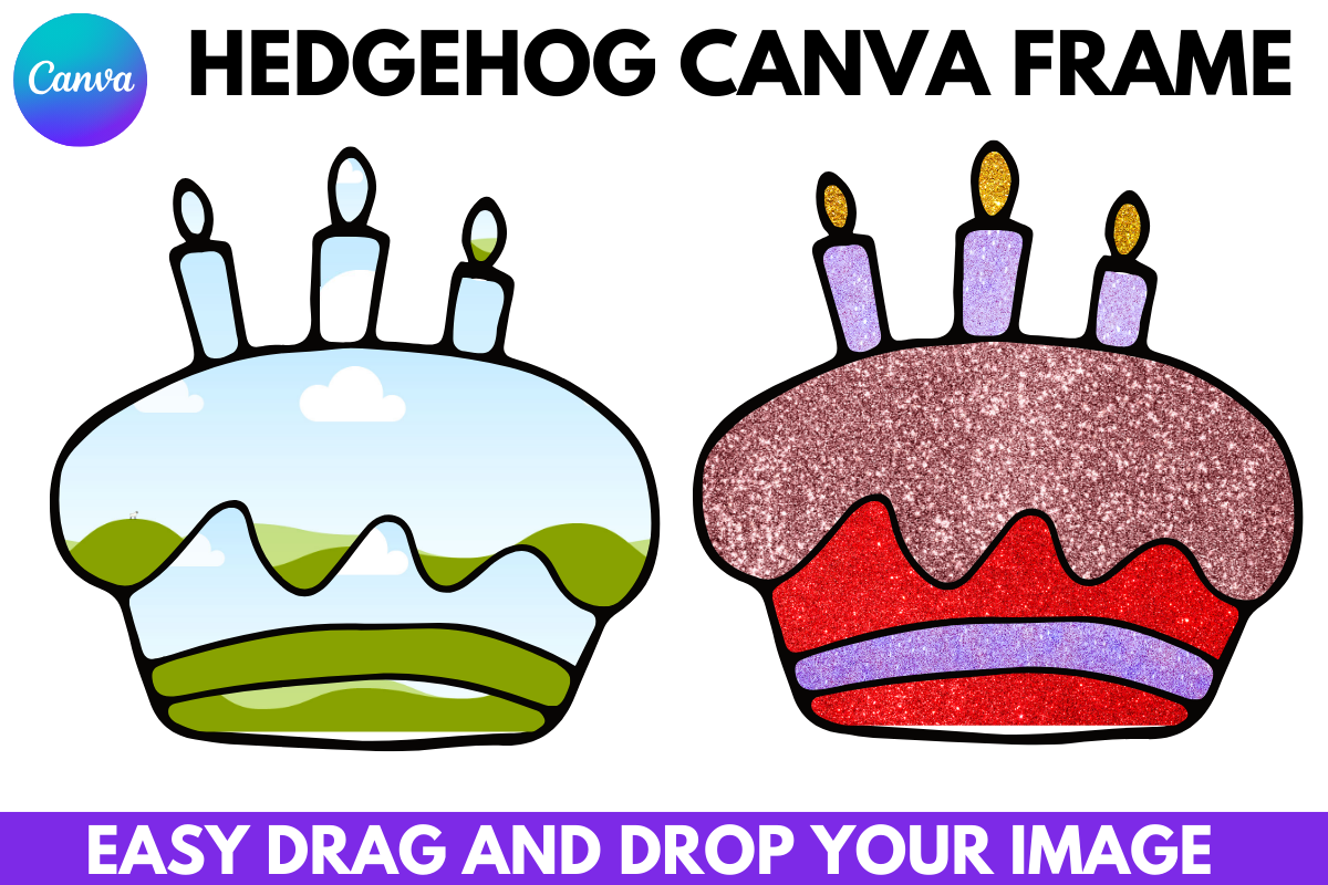 Birthday Cake Canva Frame Template