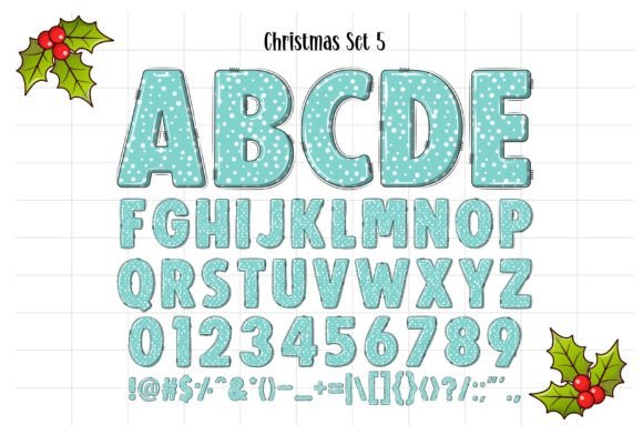 Christmas Set Font PNG with transparent background - Preview 5