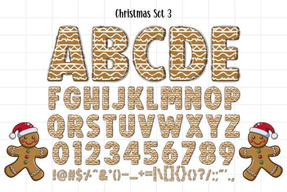 Christmas Set Font PNG with transparent background - Preview 6