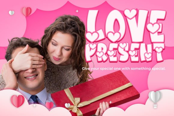 Couple Valentine Font PNG with transparent background - Preview 4
