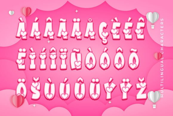 Couple Valentine Font PNG with transparent background - Preview 6