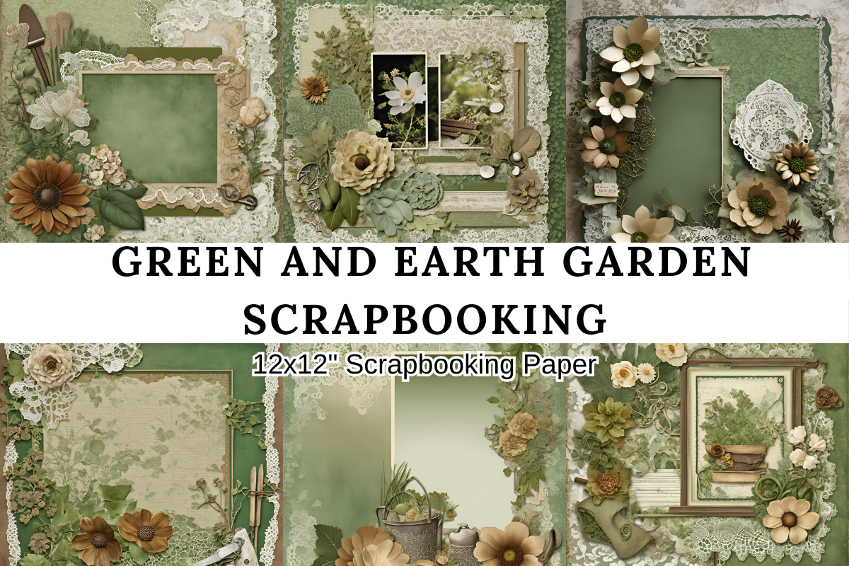 Green and Earth Garden Elegance Lace Graphic by Jacky Studio · Creative ...