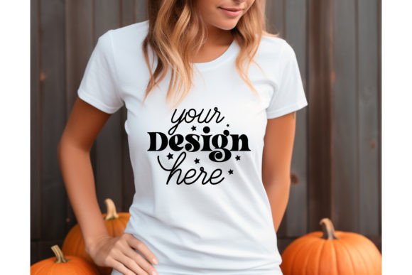 Halloween Women Mockup 129 Graphic T-Shirts By MockupMatrixStore