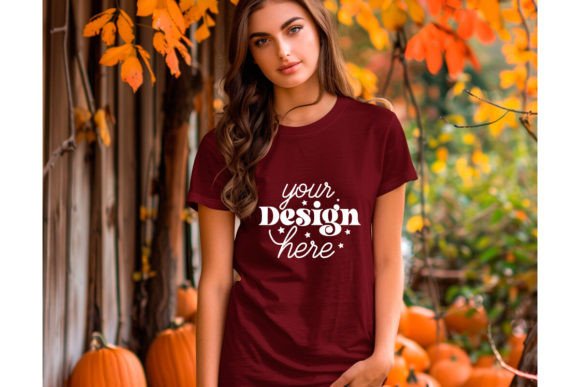 Halloween Women Mockup 82 Graphic T-Shirts By MockupMatrixStore