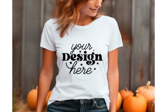 Halloween Women Mockup 94 Graphic T-Shirts By MockupMatrixStore