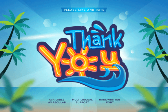 Pop Sunshine Font PNG with transparent background - Preview 6