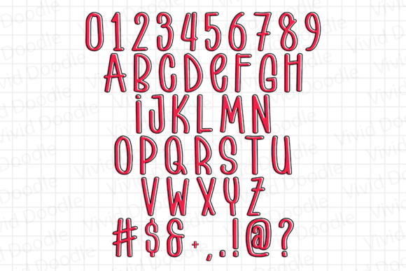 Rainbow School Font PNG with transparent background - Preview 2