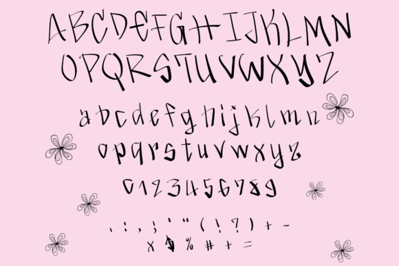 Realistic Handwritten Font PNG with transparent background - Preview 1