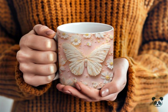 3d Butterfly Mug Wrap Sublimation Graphics
