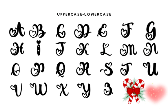 Christmas Heart Font - Preview 4