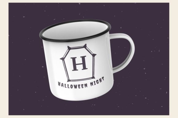 Coffin Halloween Monogram Font PNG with transparent background - Preview 2