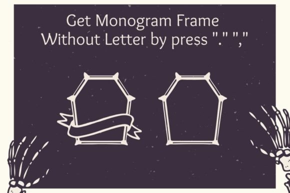 Coffin Halloween Monogram Font PNG with transparent background - Preview 3