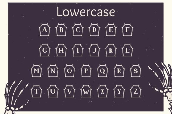 Coffin Halloween Monogram Font - Preview 5