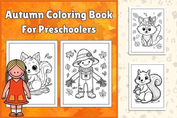 Cute Autumn Coloring Book for Preschool