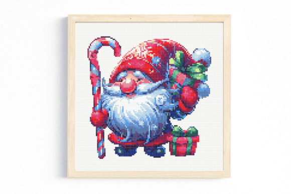 Santa Gnome Cross Stitch Pattern