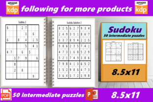 Sudoku:50 Intermediate Puzzles Graphic by rabah boughris · Creative Fabrica