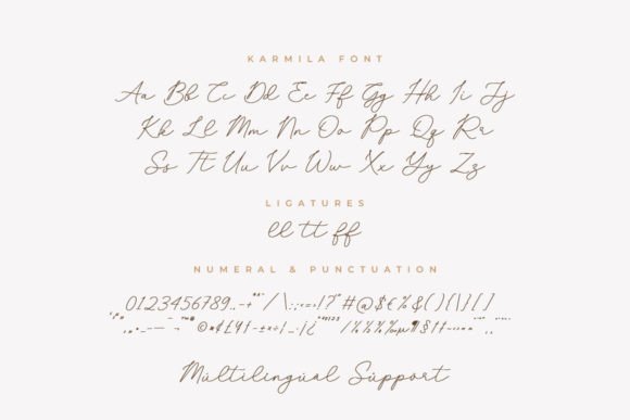 Karmila Font font preview - 6