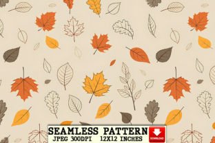Minimalist Fall Leaves Seamless Pattern Graphic by TeeBundle · Creative ...