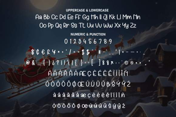 Night Santa Font PNG with transparent background - Preview 6