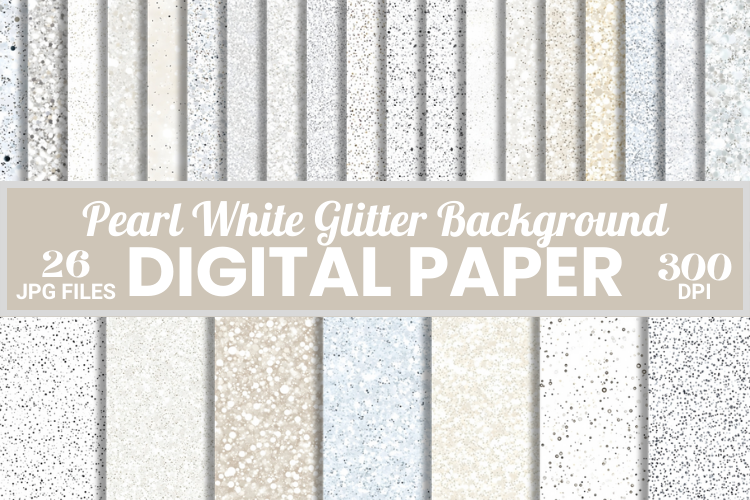 Pastel Pearl White Glitter Background