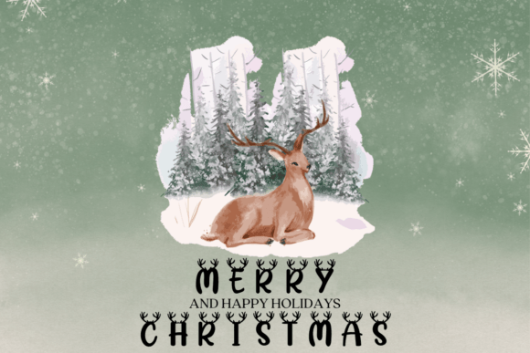 Reindeer Christmas Font font preview - 3