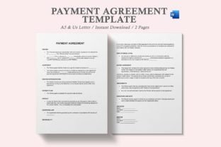 Payment Agreement Template Graphic by watercolortheme · Creative Fabrica