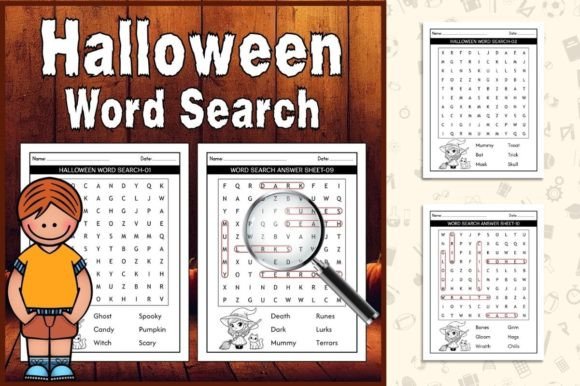 10 Halloween Word Search Puzzle for Kids