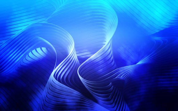 Abstract Warped Lines Blue and Purple