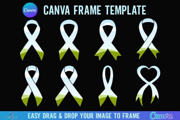 Awareness Ribbon Canva Frame Cancer Pink