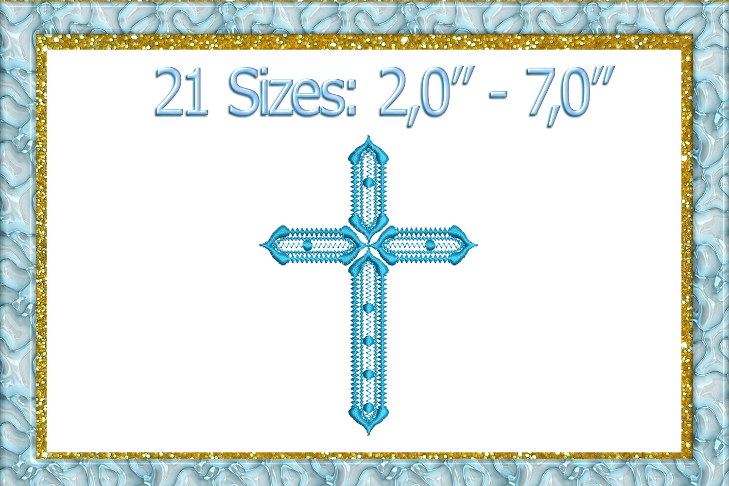 Cross Machine Embroidery Design