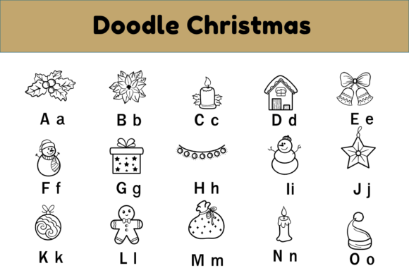 Doodle Christmas Font - Preview 1