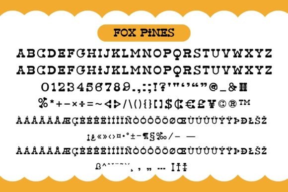 Fox Pines Font PNG with transparent background - Preview 5