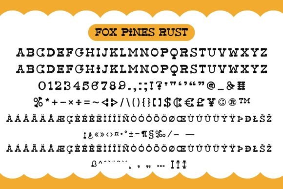 Fox Pines Font PNG with transparent background - Preview 6