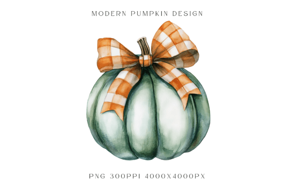 Blue Pumpkin Bow Fall Clipart Png Graphic by KatrinSharmArt · Creative ...