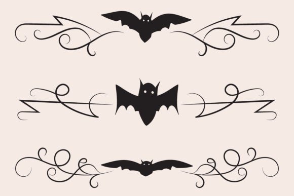 Halloween Bats Flourish Dividers