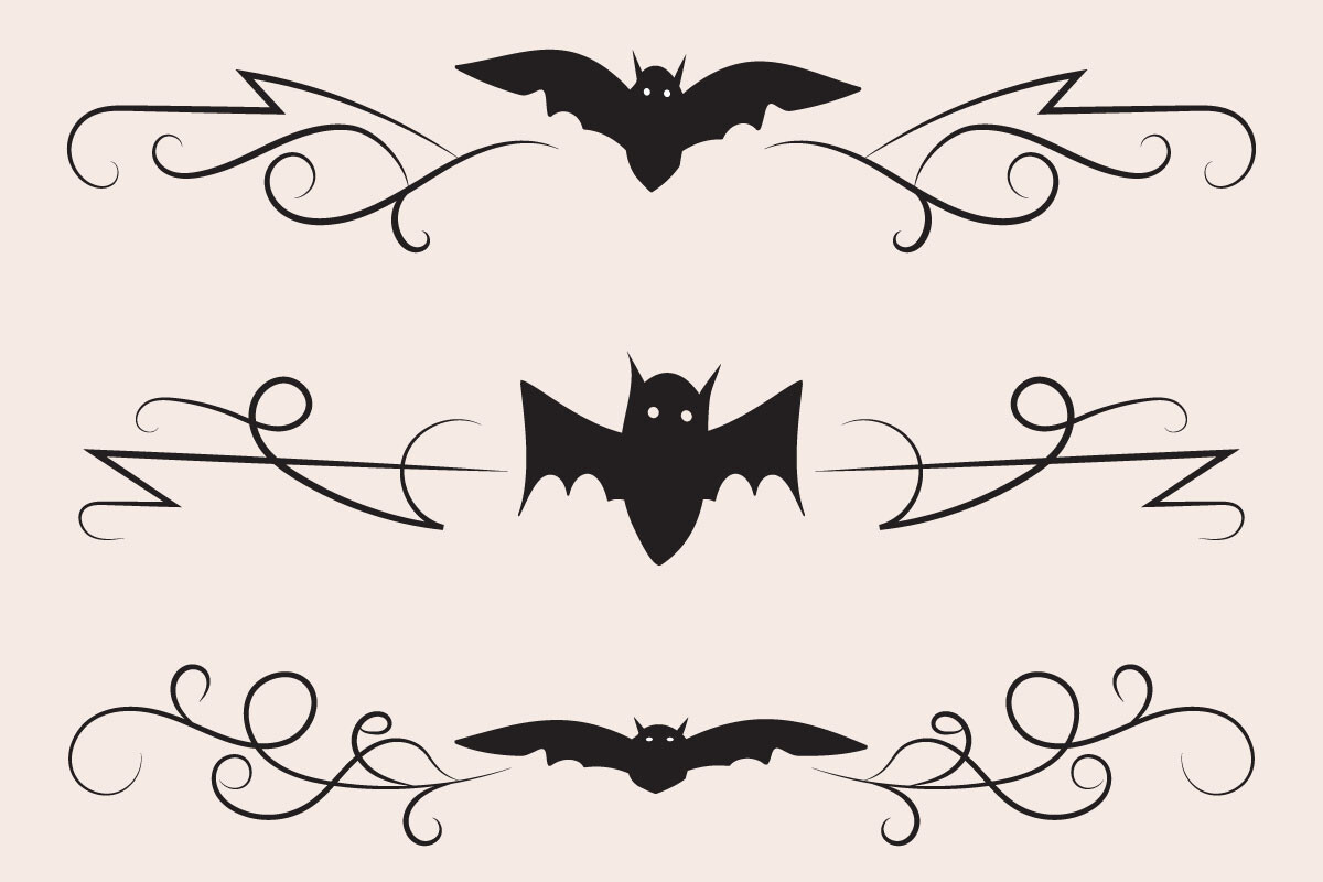 Halloween Bats Flourish Dividers