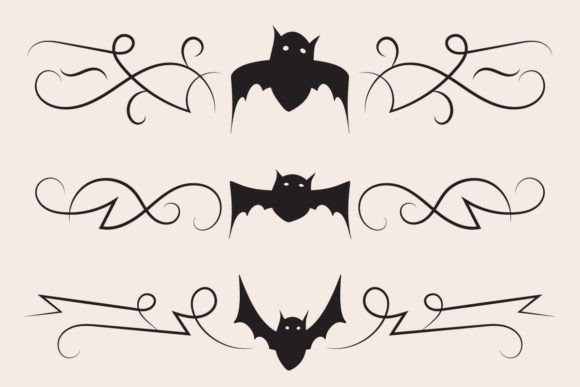 Halloween Bats Flourish Dividers