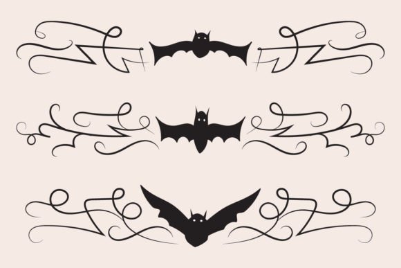 Halloween Bats Flourish Dividers