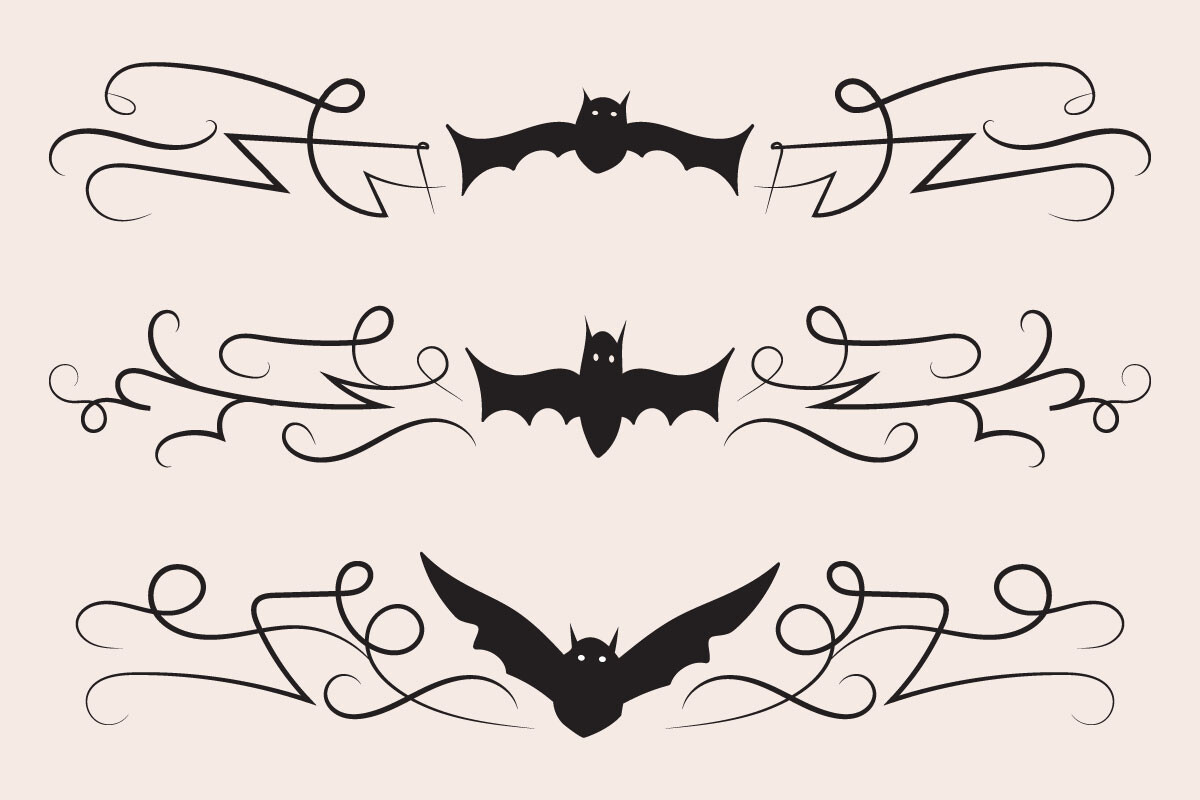 Halloween Bats Flourish Dividers